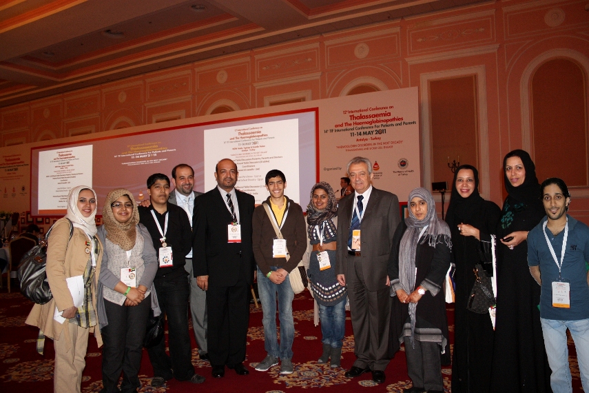مشاركة جمعية الإمارات للثلاسيميا في المؤتمر الدولي الثاني عشر للثلاسيميا وأمراض الهيموجلوبين والمؤتمر الدولي الرابع عشر للمرضى وأهاليهم في مدينة أنطاليا بتركيا عام ( 2011 ) 